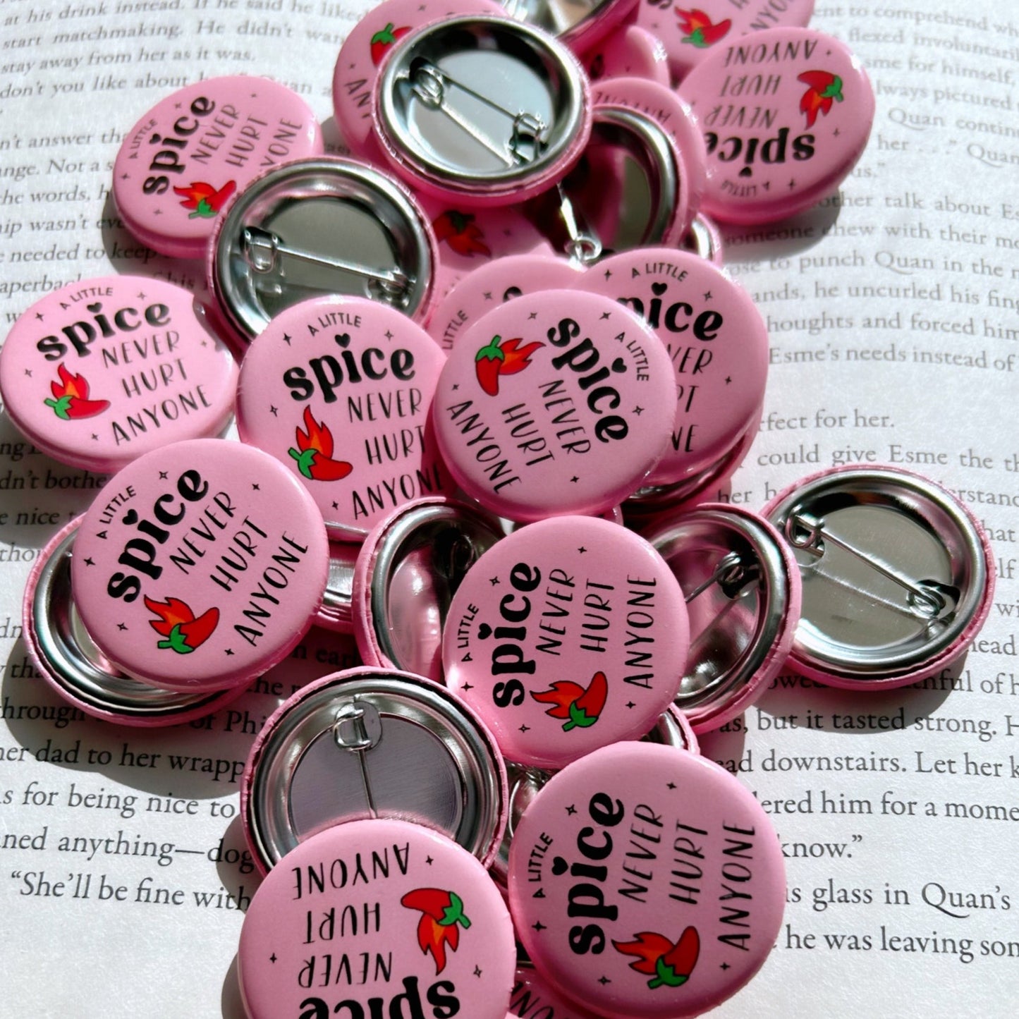 Pink A Little Spice Button