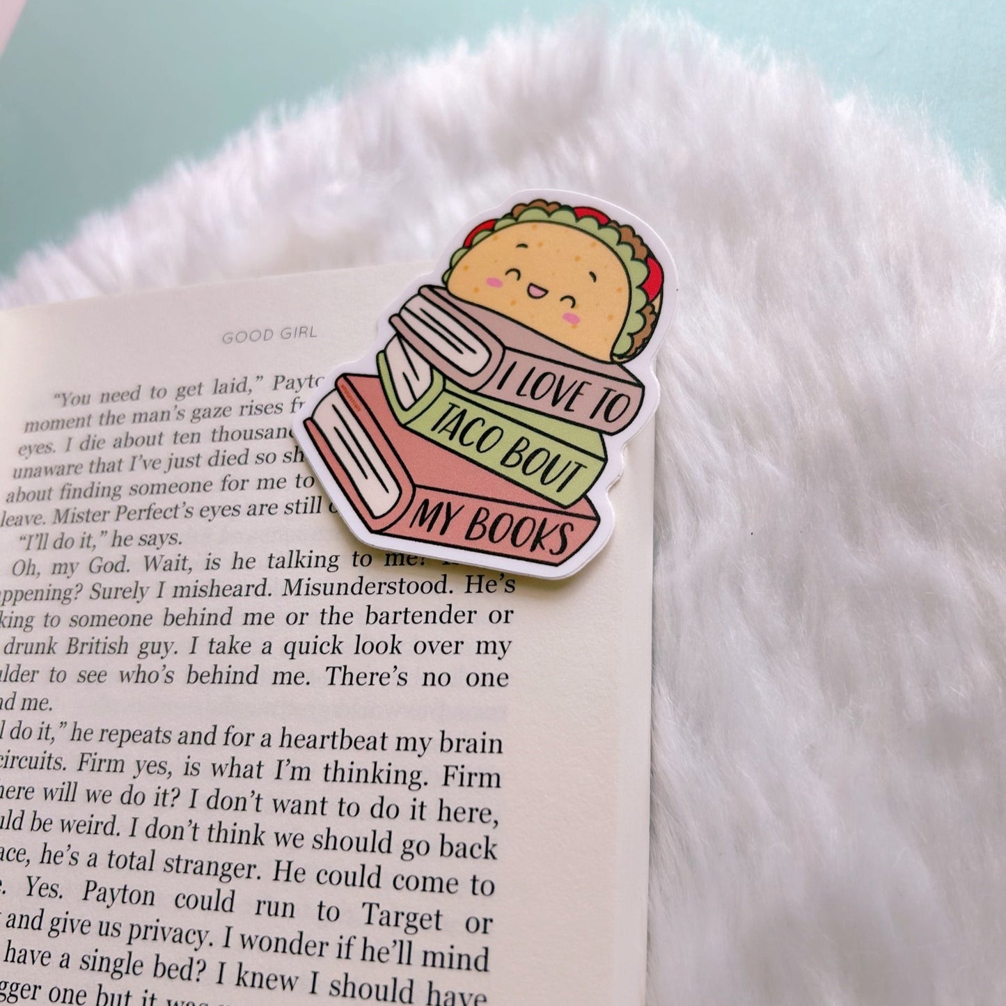 Taco Bout Books Sticker
