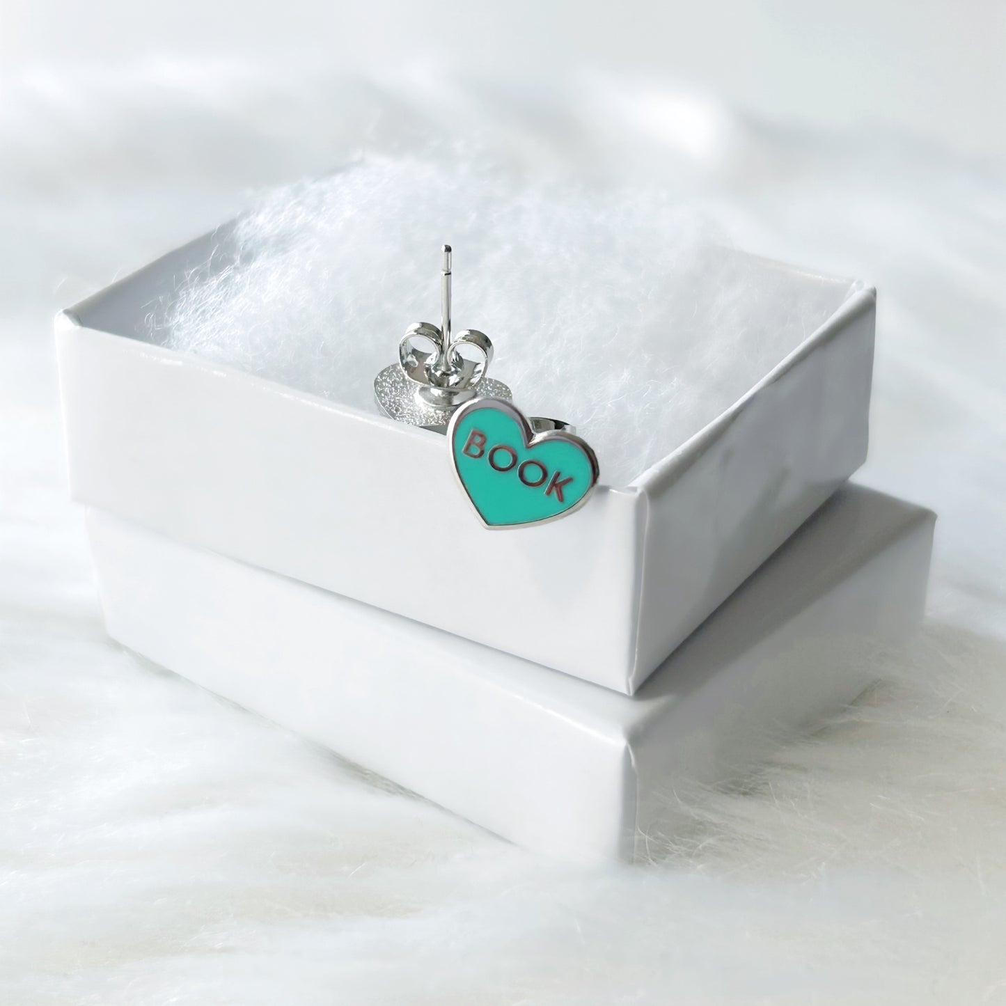 Aqua Book Lover Earrings