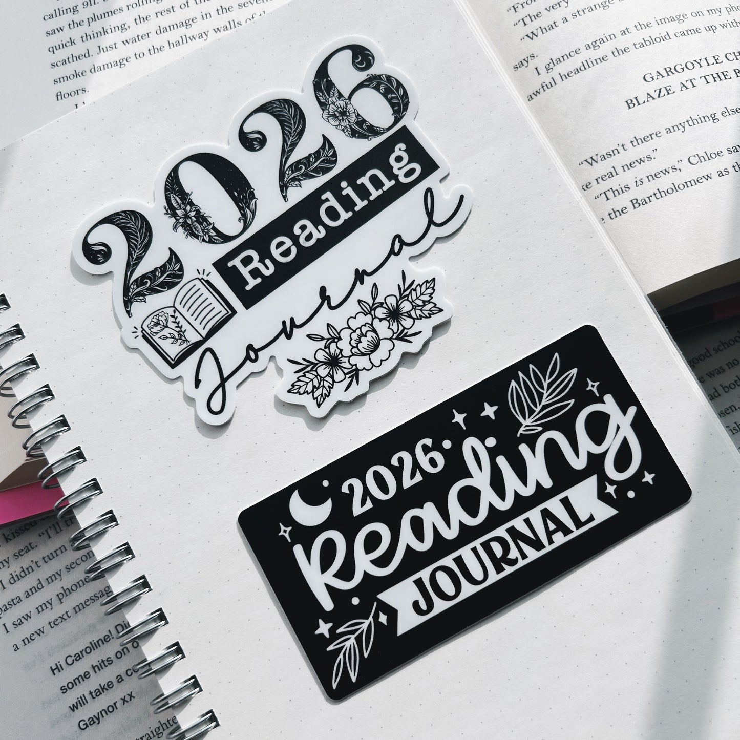 Floral 2026 Reading Journal Sticker