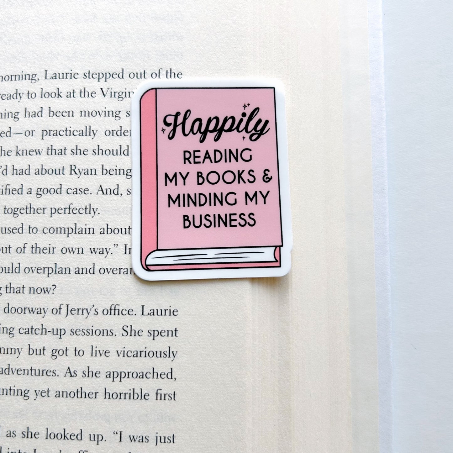 Happily Reading My Books Sticker