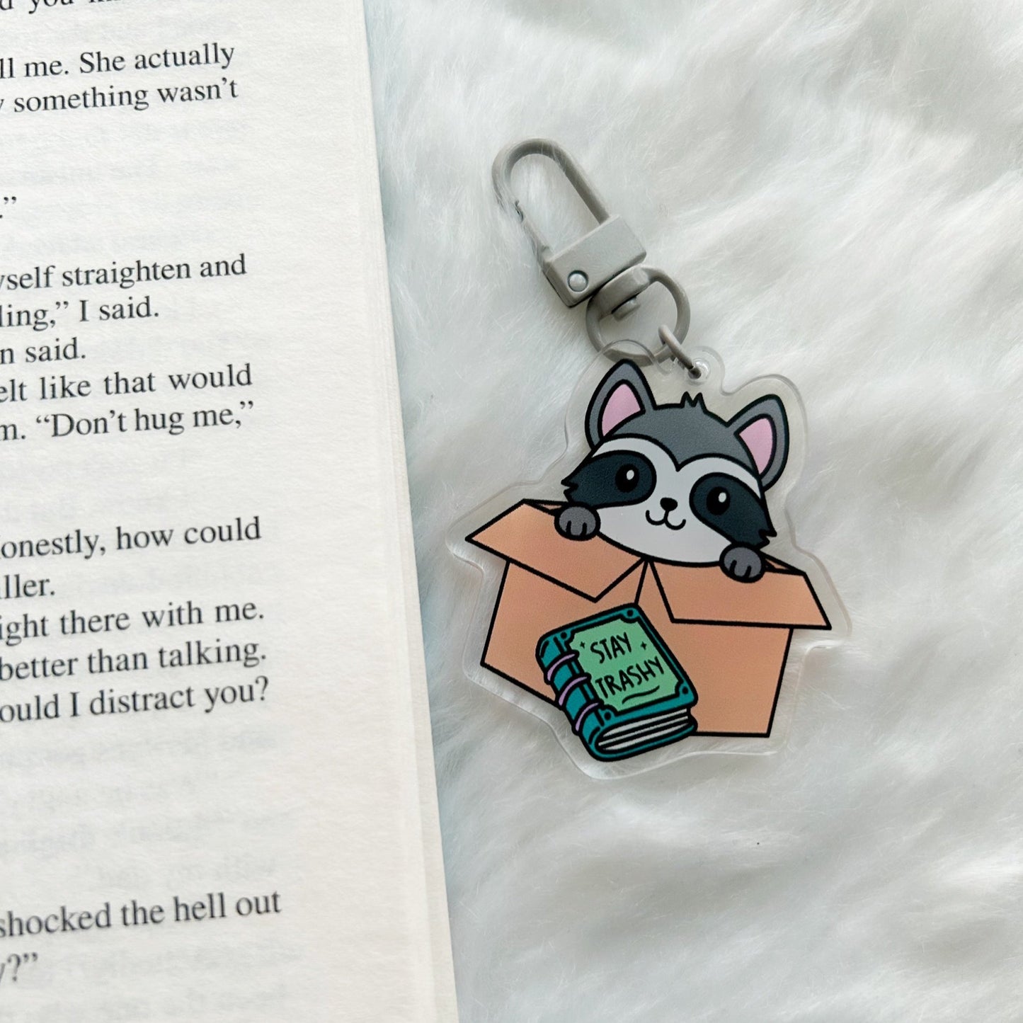 Stay Trashy Books Keychain