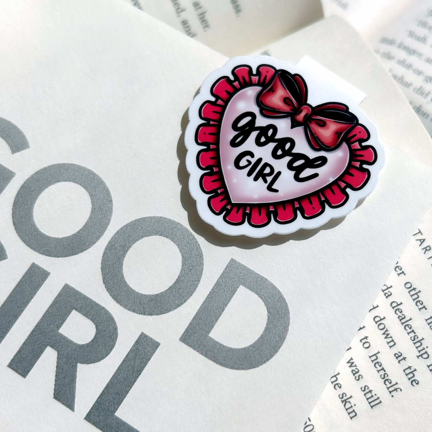 Red Good Girl Magnetic Bookmark