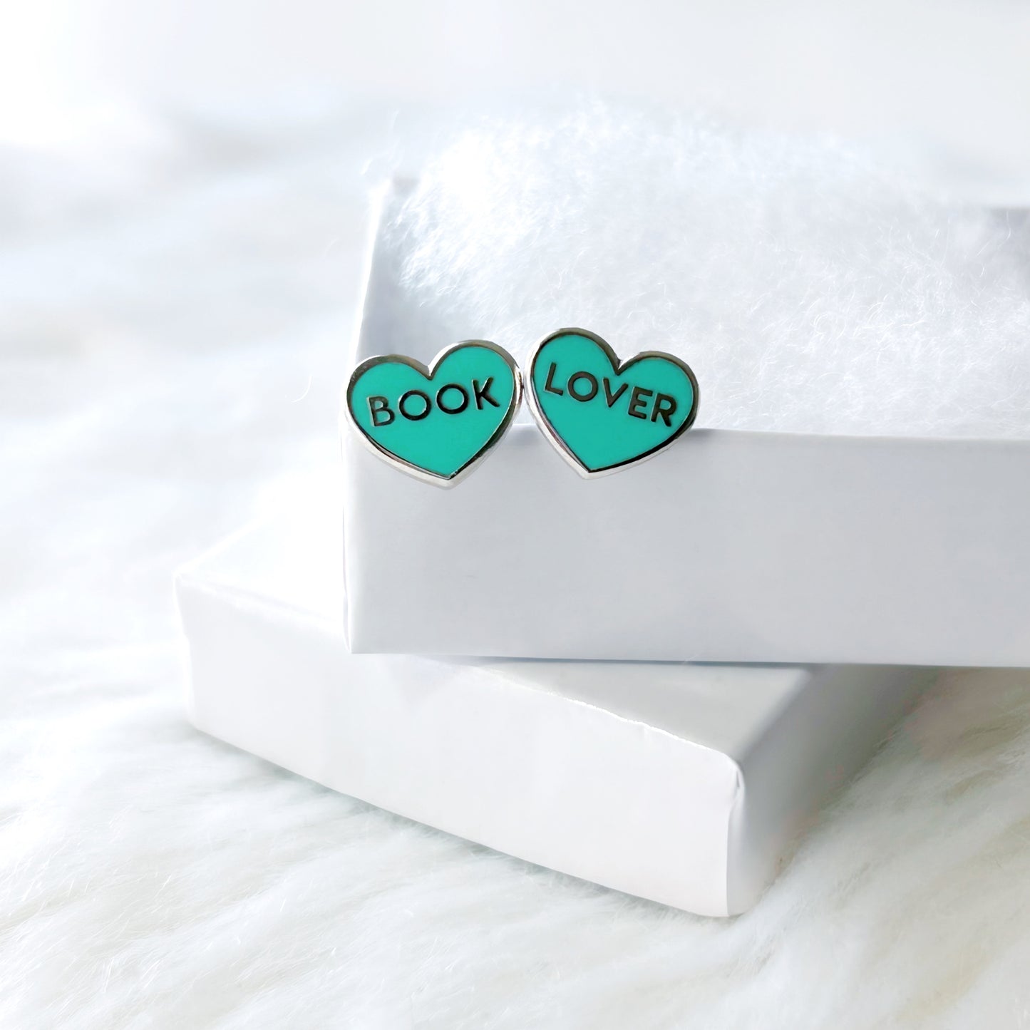 Aqua Book Lover Earrings