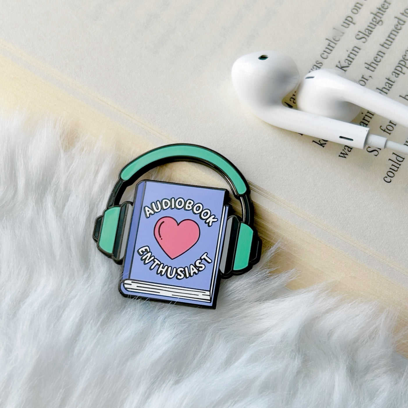Audiobook Enthusiast Enamel Pin
