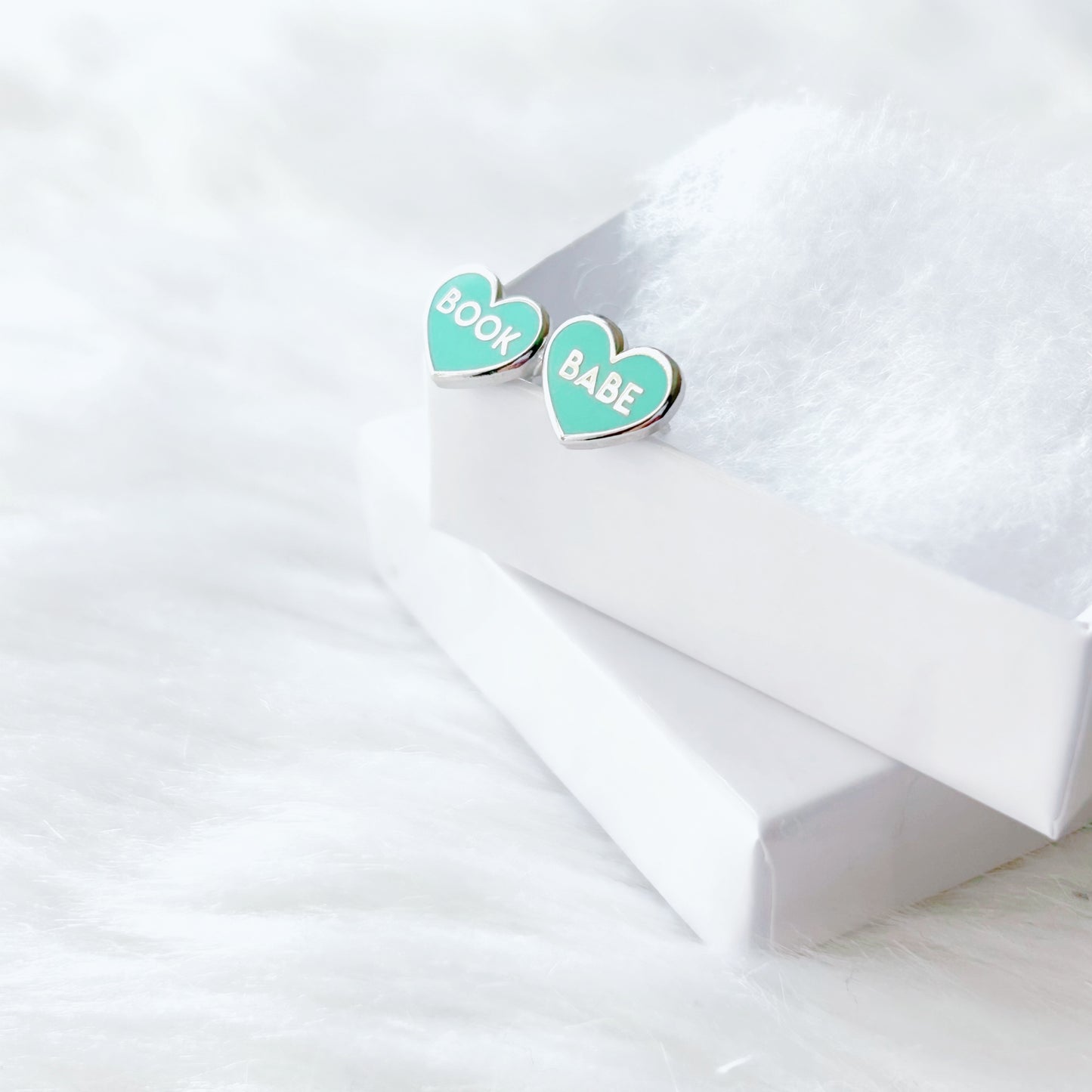 Aqua Book Babe Earrings