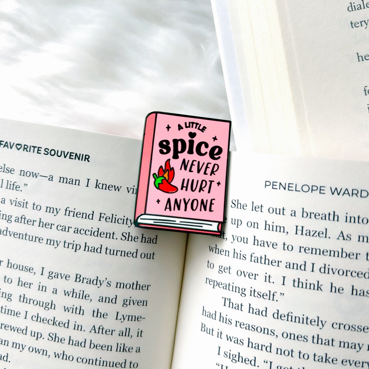 Pink A Little Spice Never Hurt Anyone Enamel Pin