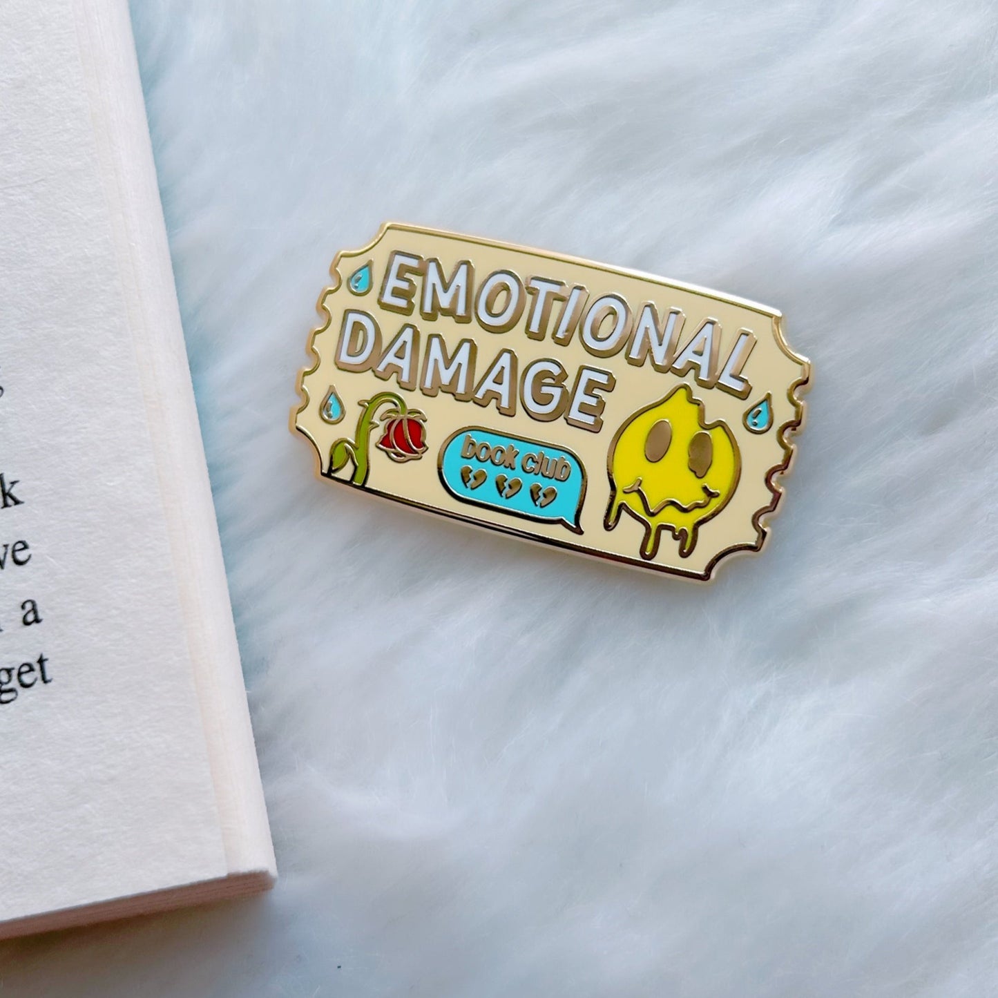 Emotional Damage Book Club Enamel Pin