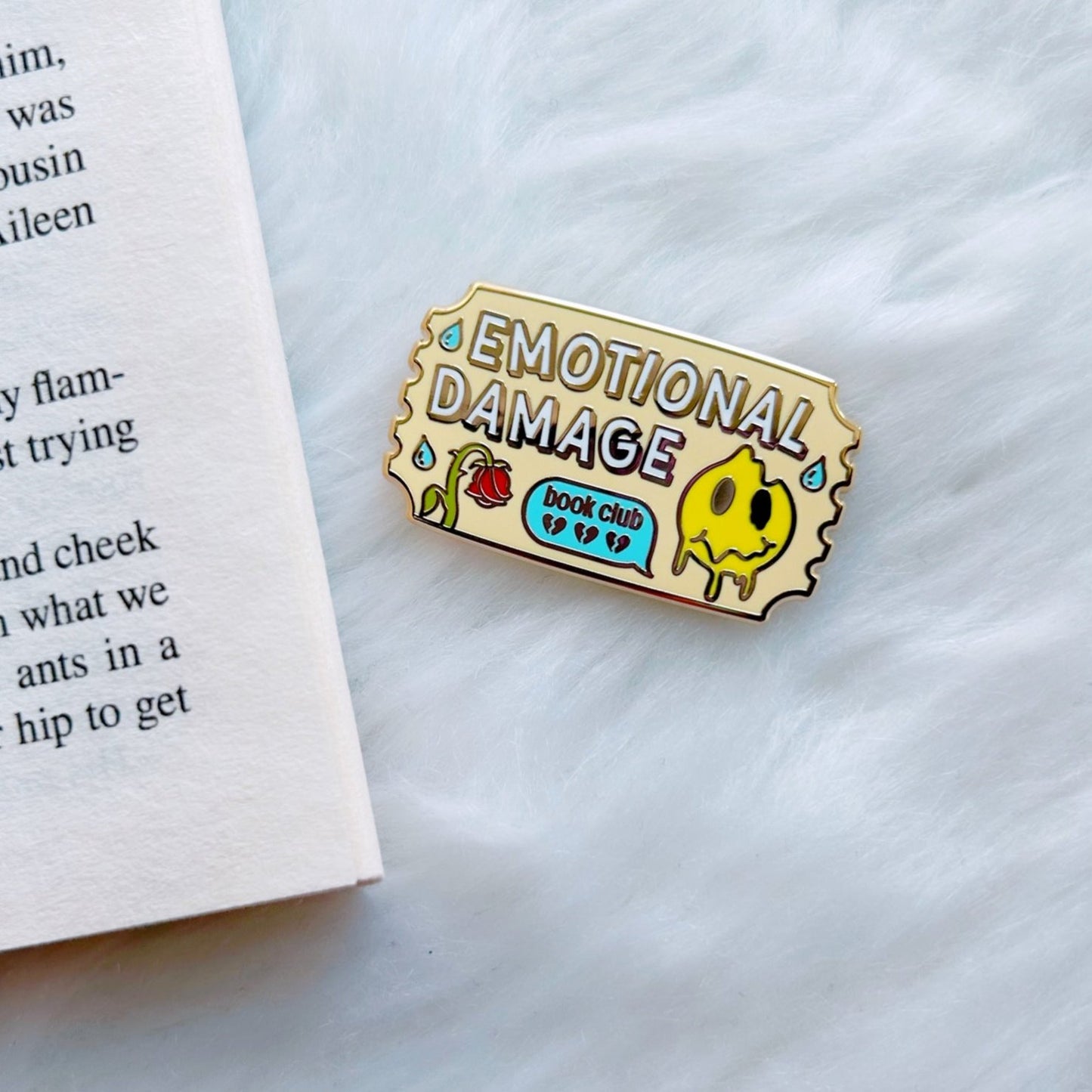 Emotional Damage Book Club Enamel Pin