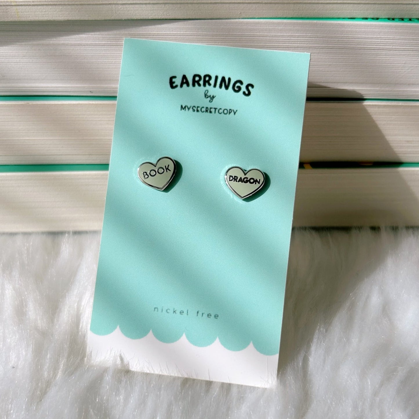 Green Book Dragon Earrings