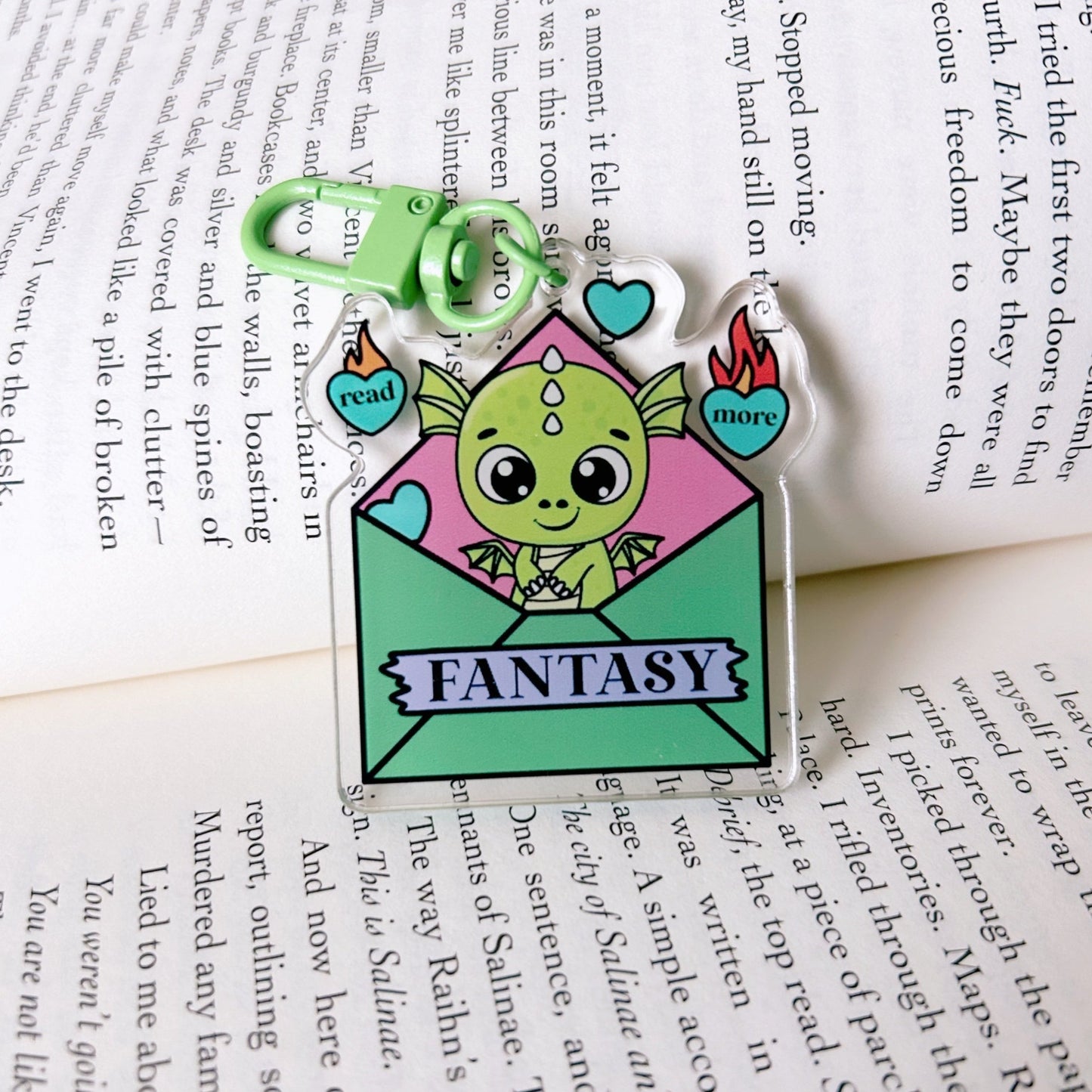Read More Fantasy Books Keychain