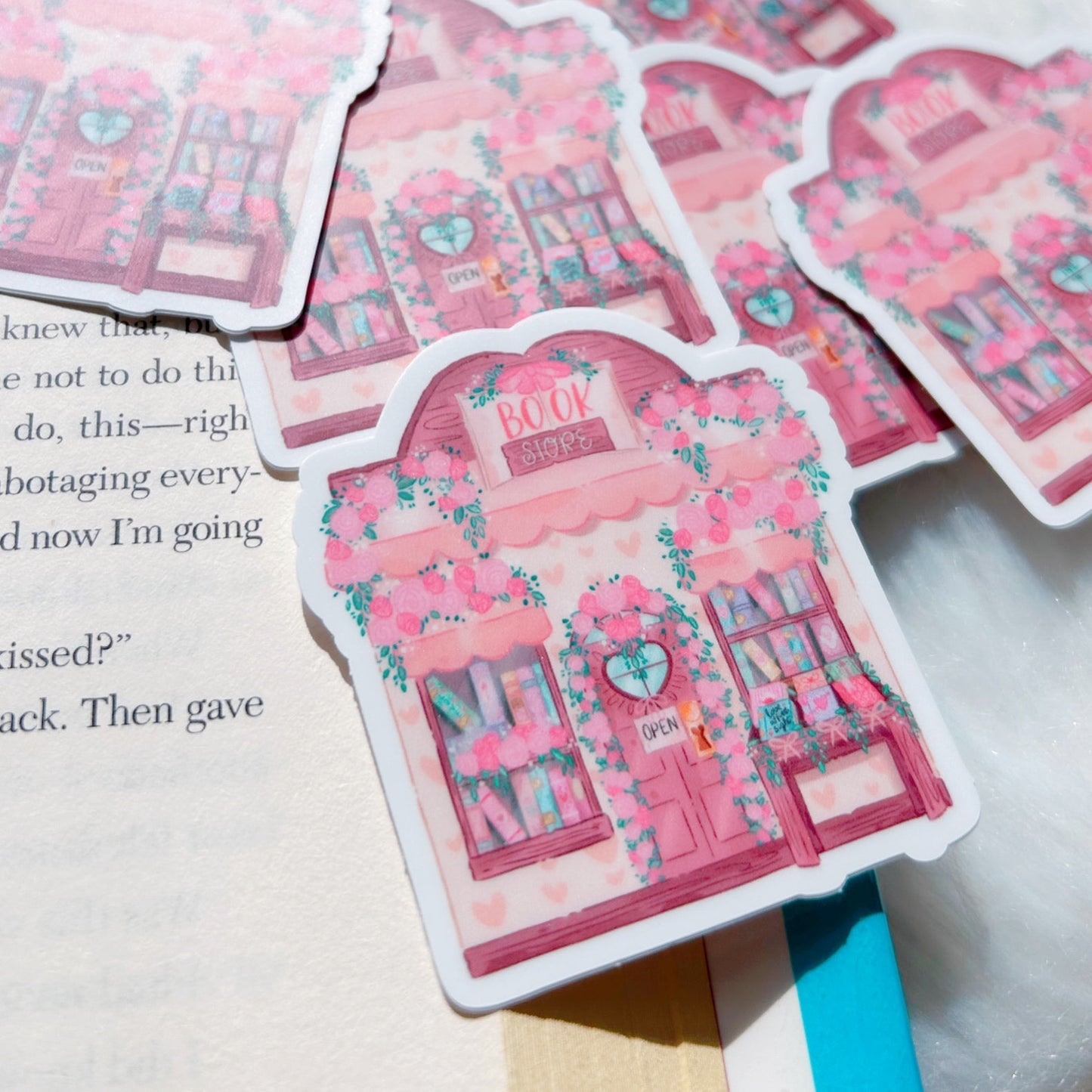 Pink Bookstore Sticker