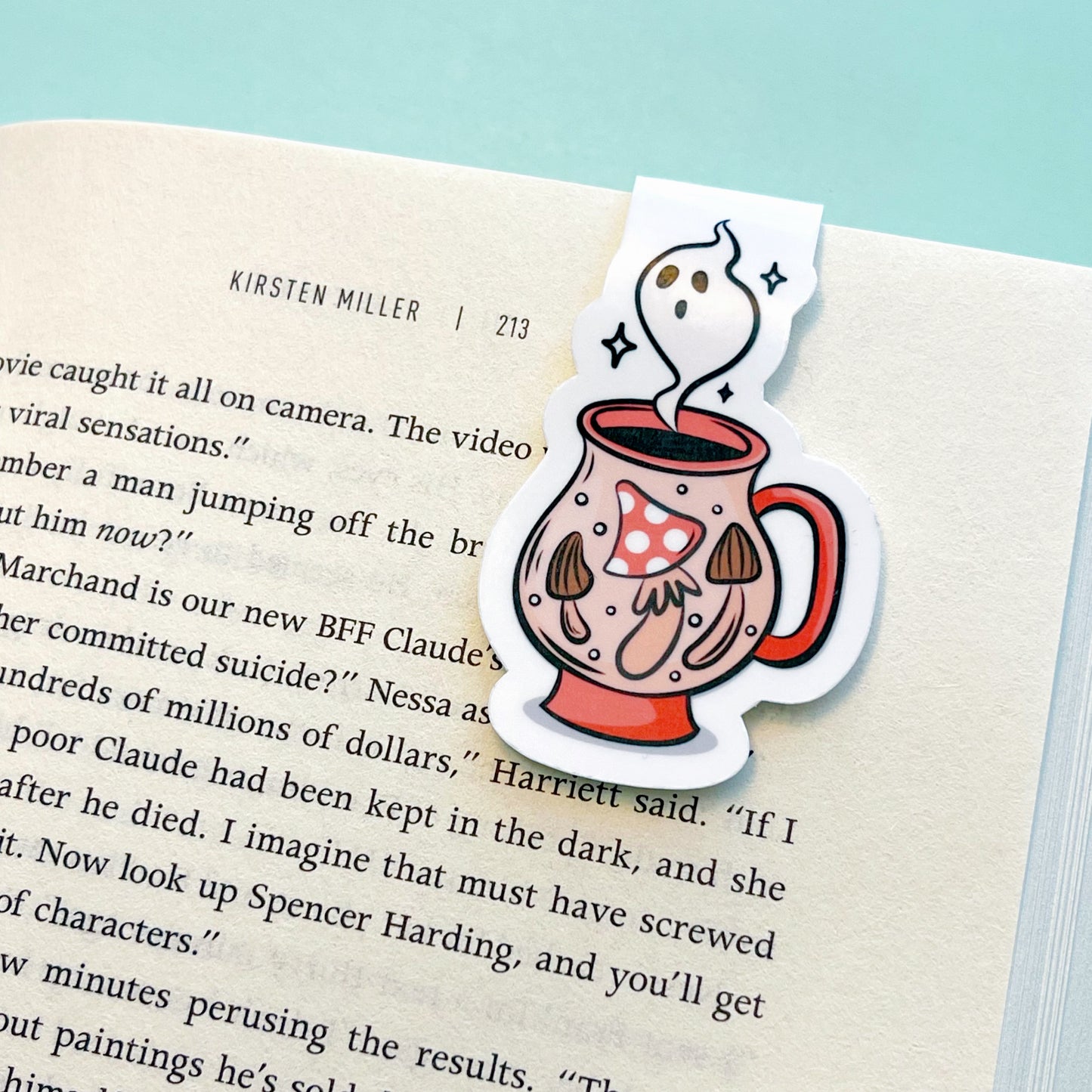 Mushroom Cup Magnetic Bookmark