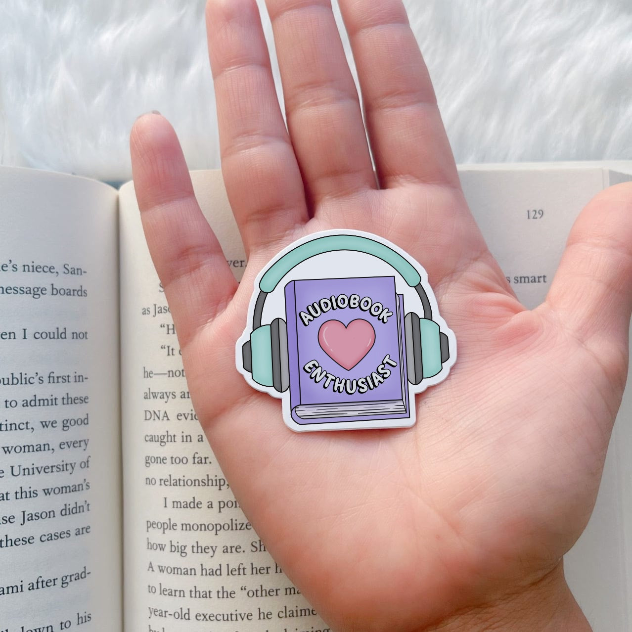 Mini Audiobook Enthusiast Sticker