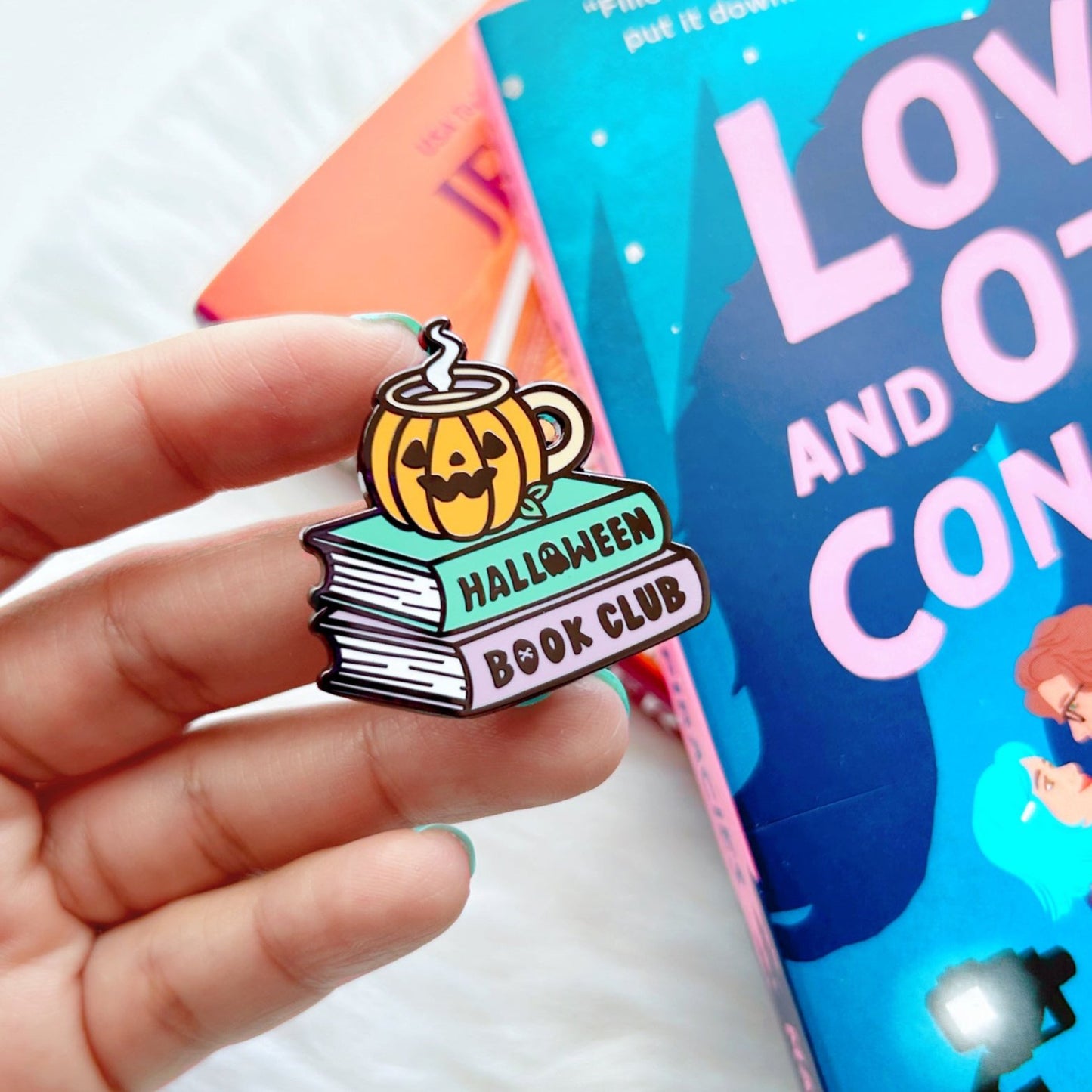 Halloween Book Club Enamel Pin