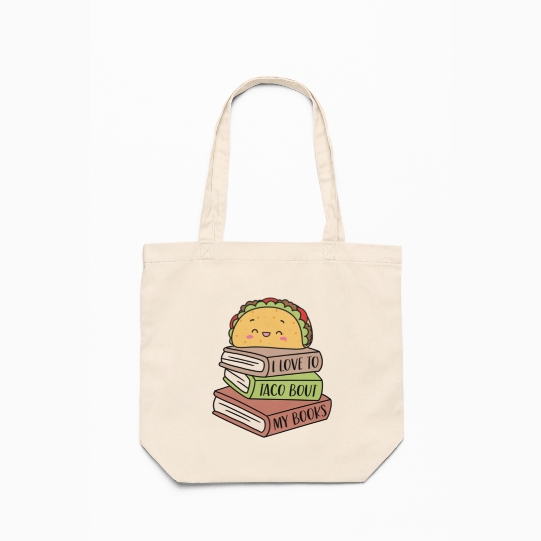 Taco Bout Books Canvas Tote Bag