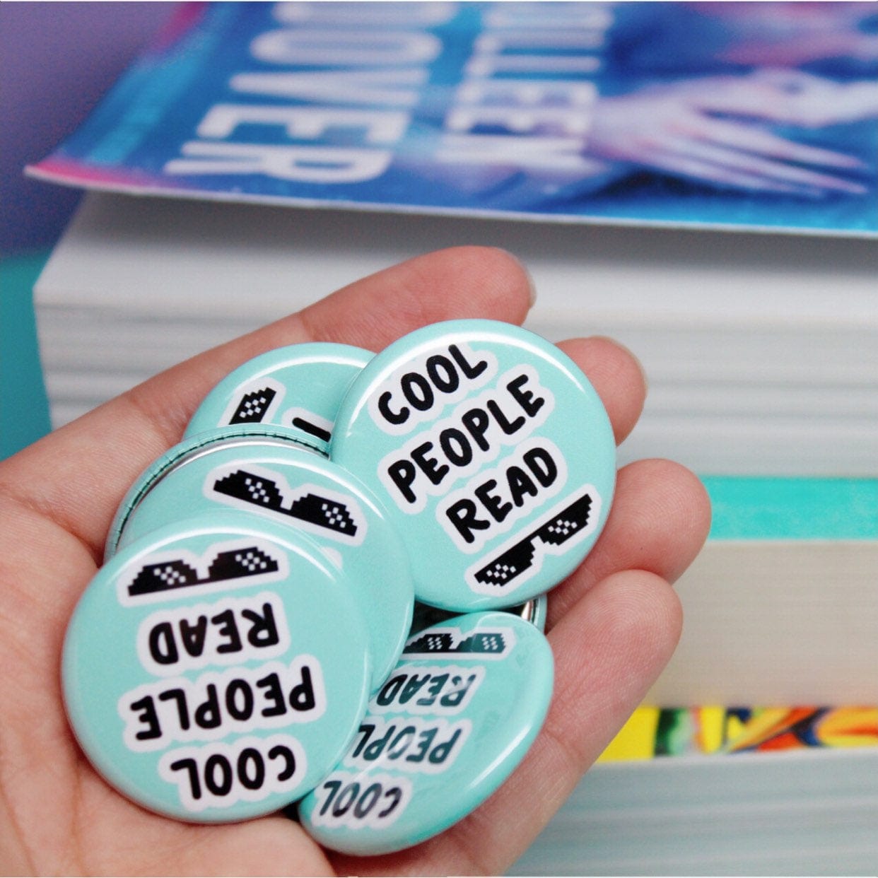 Book Lover Pin Button