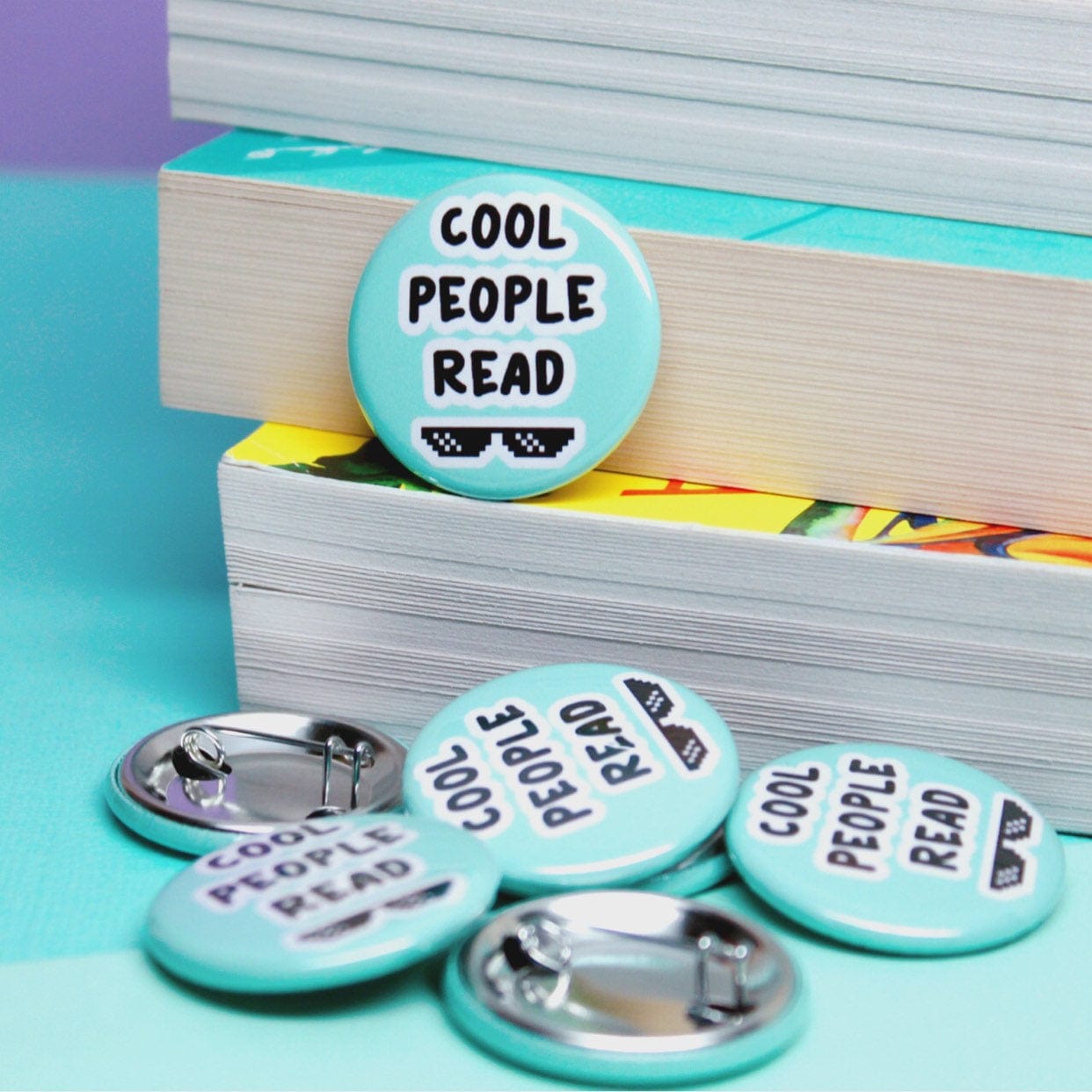 Book Lover Pin Button