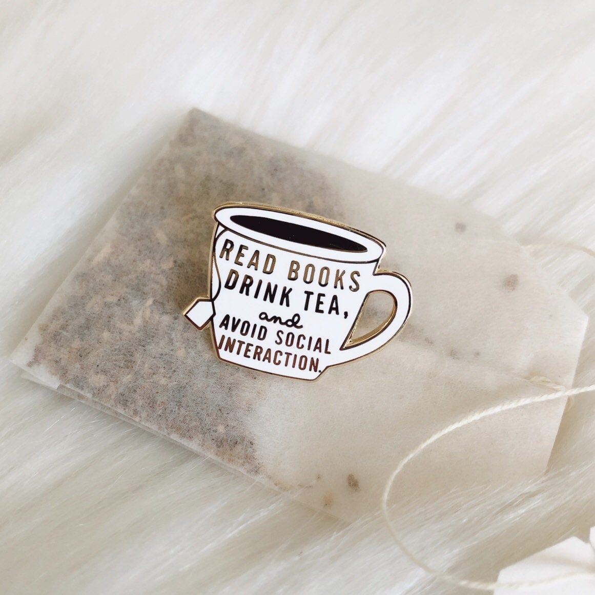 Read Books and Drink Tea Enamel Pin
