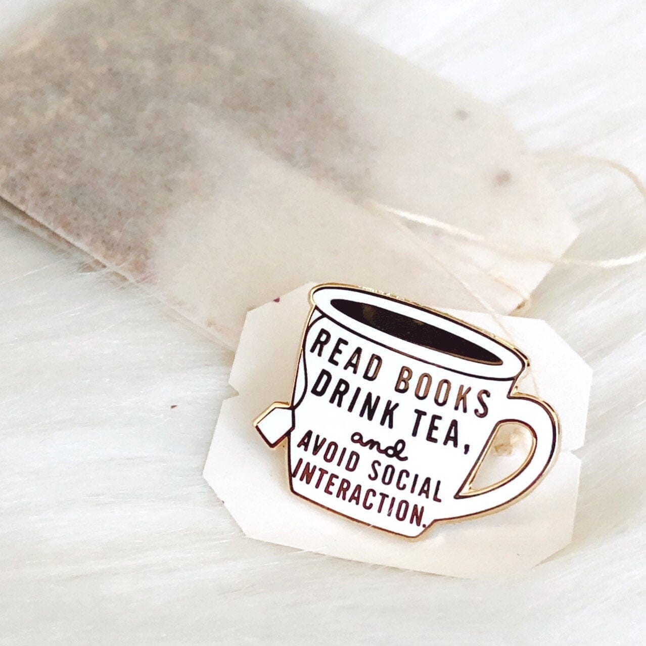 Read Books and Drink Tea Enamel Pin