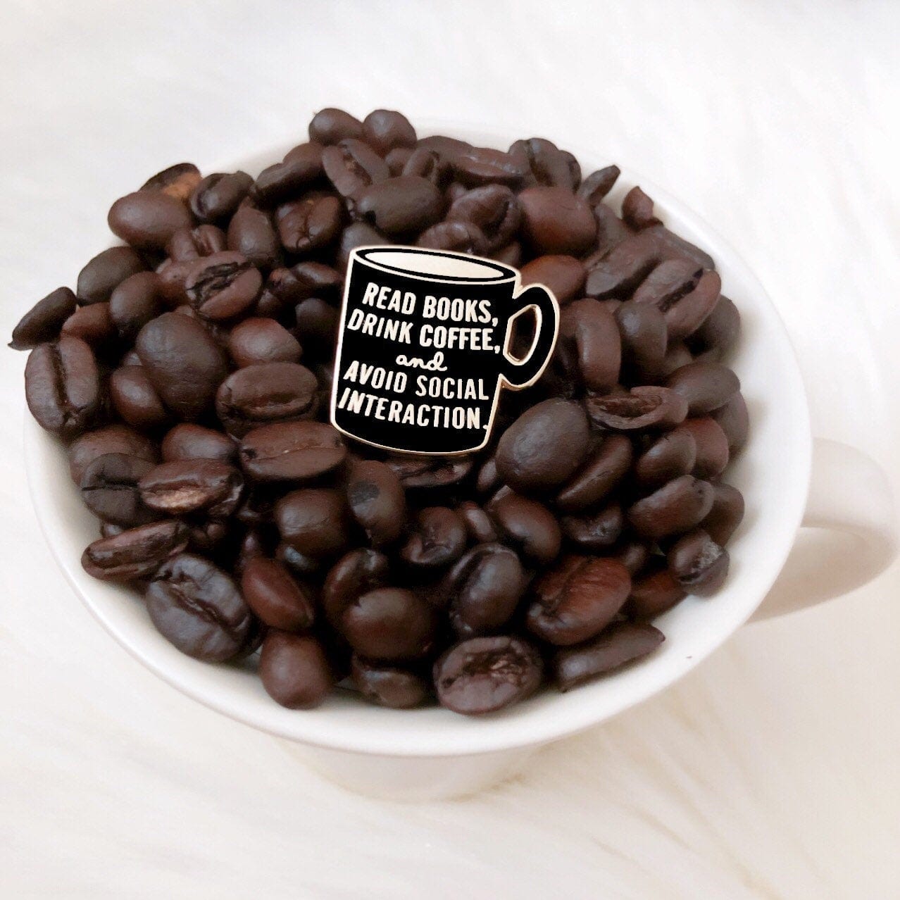 Read Books and Drink Coffee Enamel Pin