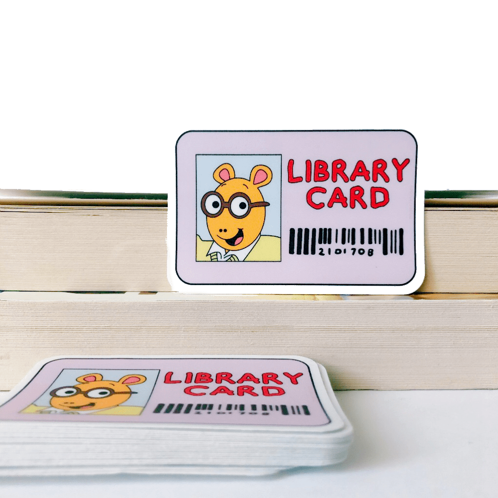 Library Card Sticker