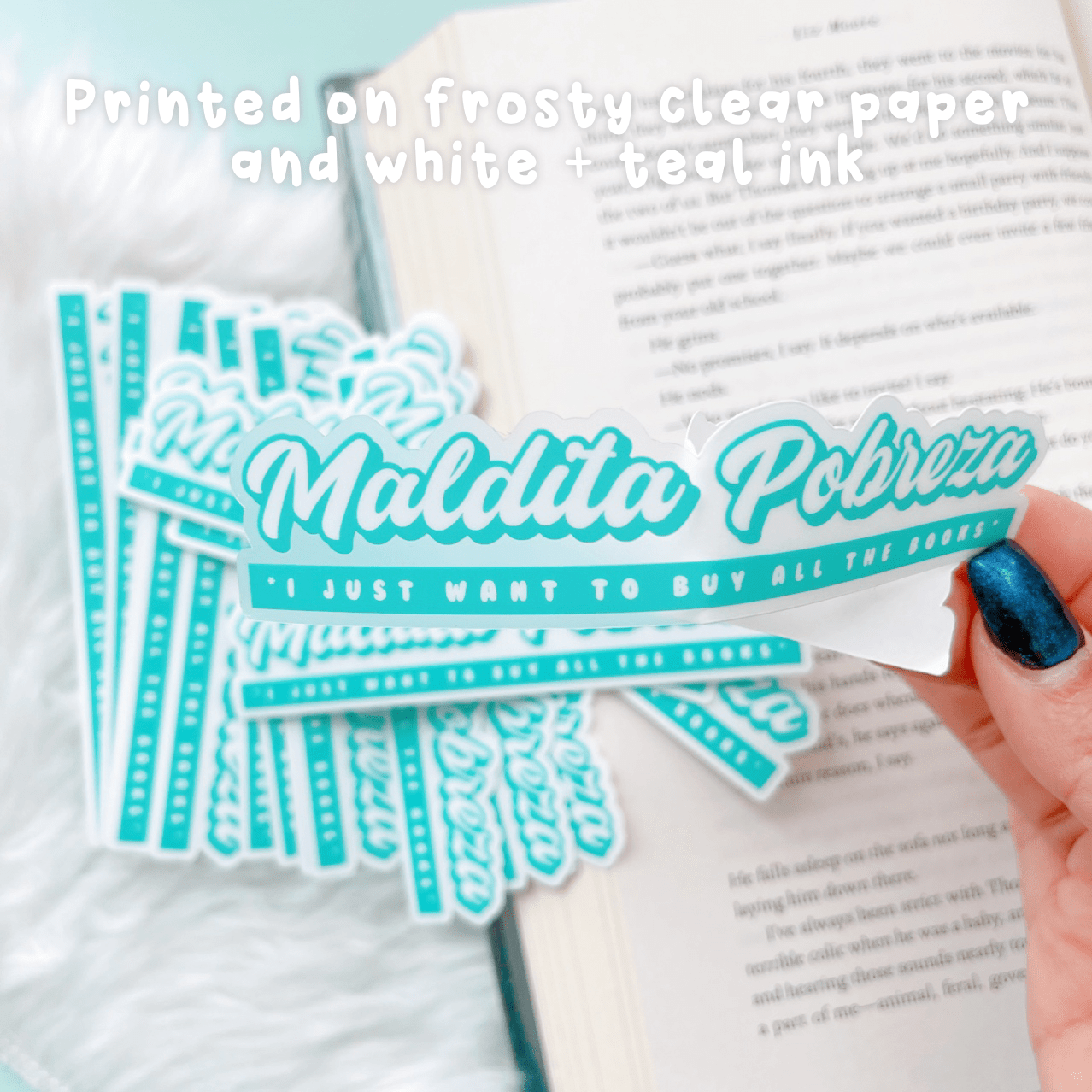 Clear Maldita Pobreza Sticker