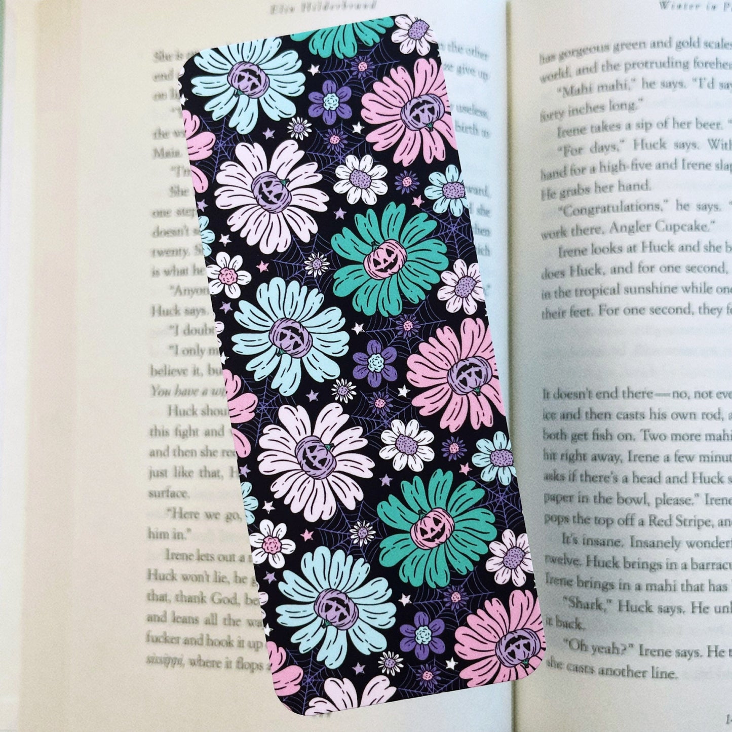 Floral Pumpkins Bookmark