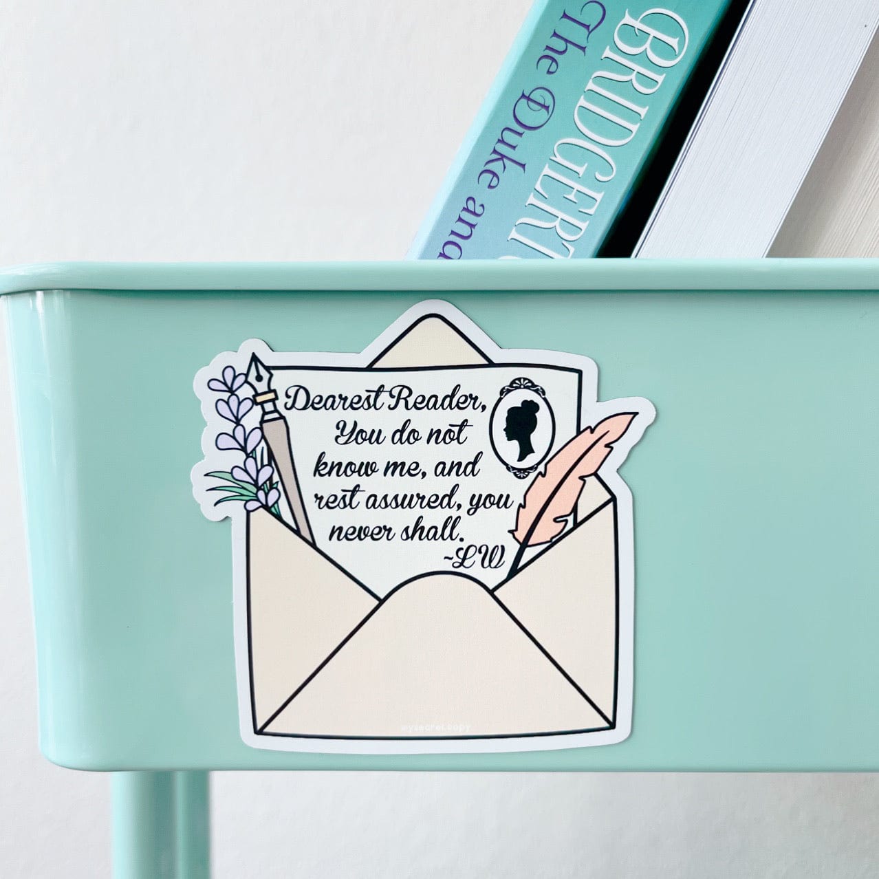 Dearest Reader Book Cart Magnet