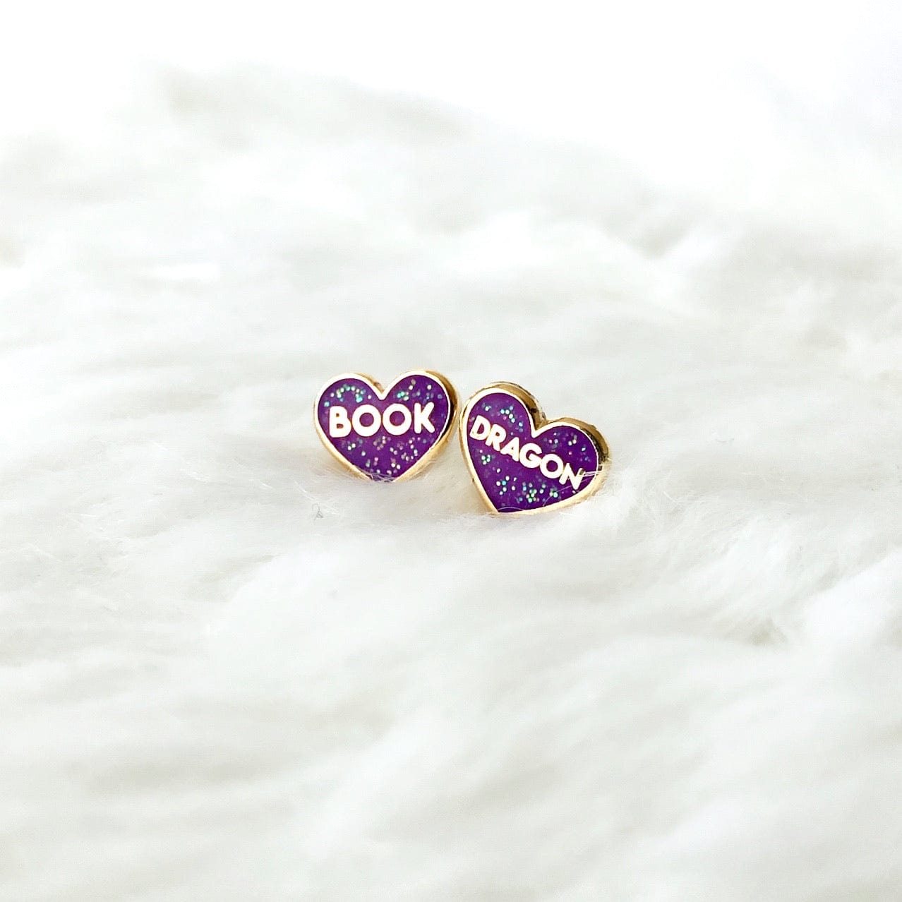 Book Dragon Earrings