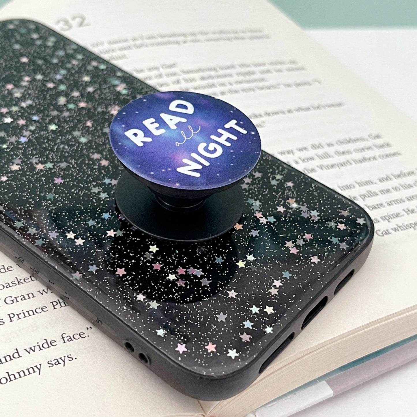 Read All Night Phone Grip Holder