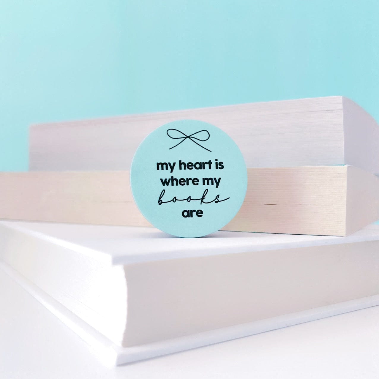 My Heart is Where My Books Are Phone Grip Holder