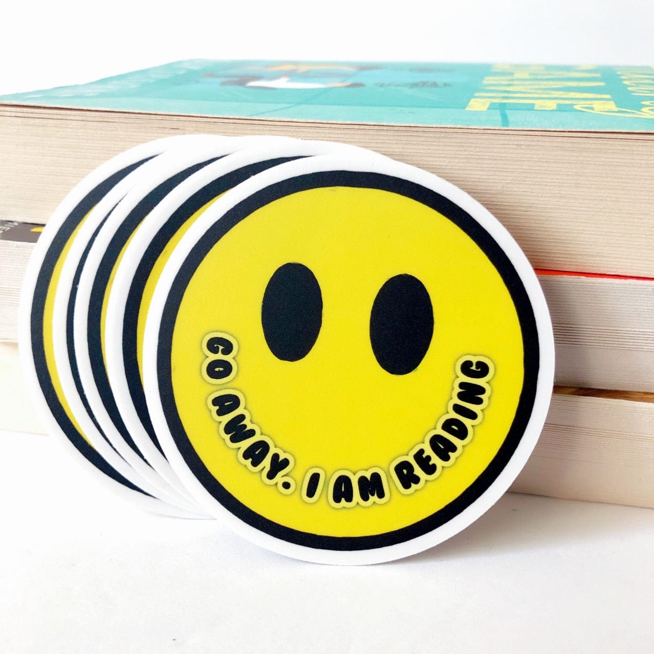 Go Away I am Reading Sticker