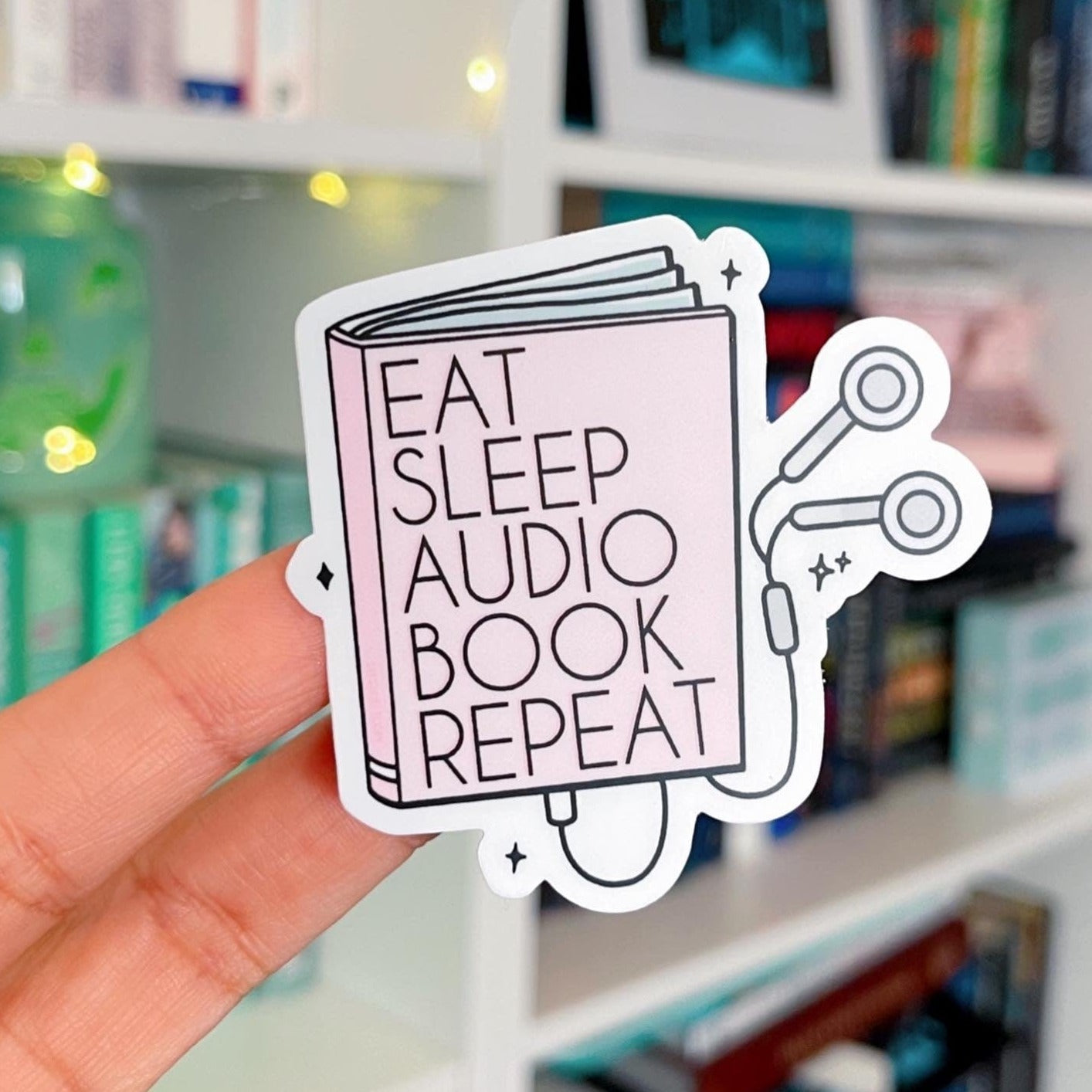Eat Sleep Audiobook Repeat Sticker