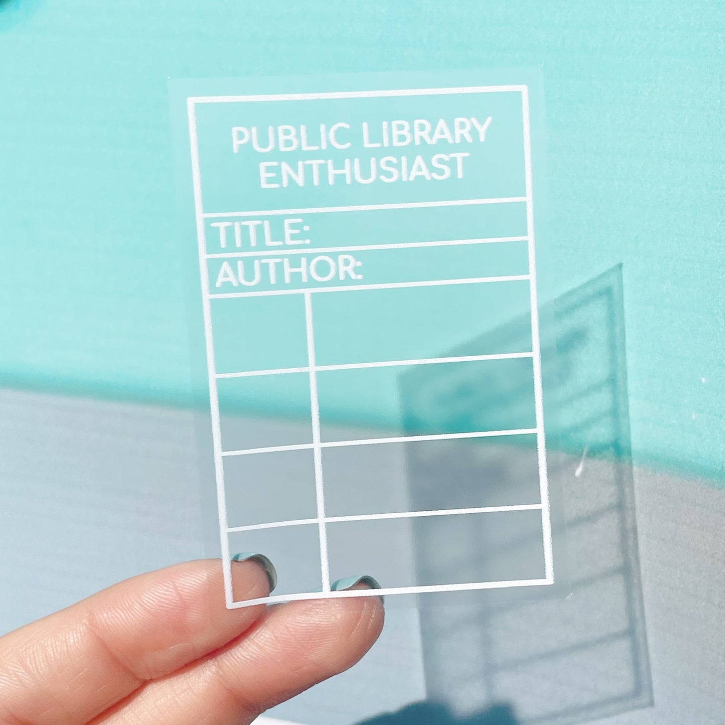 Transparent Library Enthusiast Sticker