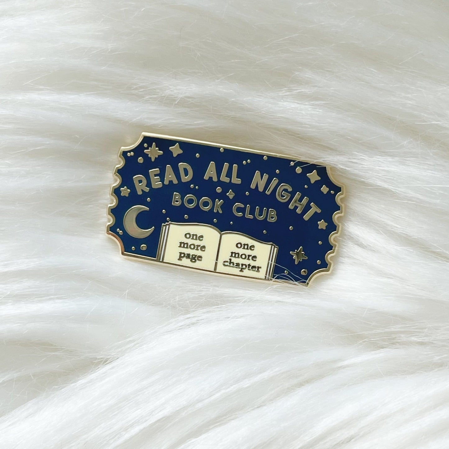 Read All Night Book Club Enamel Pin