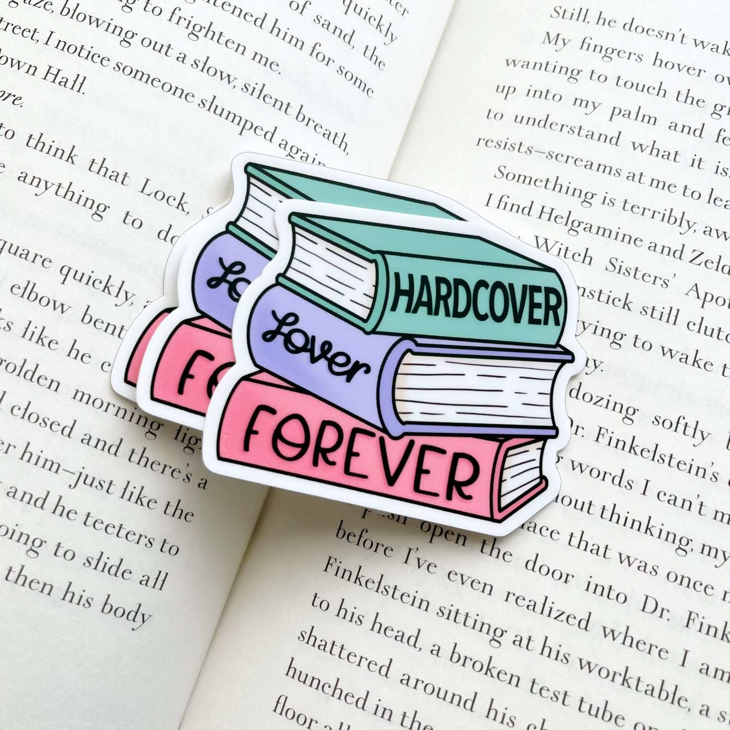 Pastel Hardcover Lover Sticker