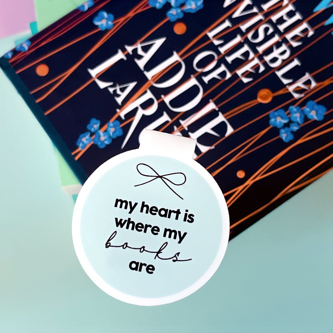 My Heart is Where My Books Are Magnetic Bookmark