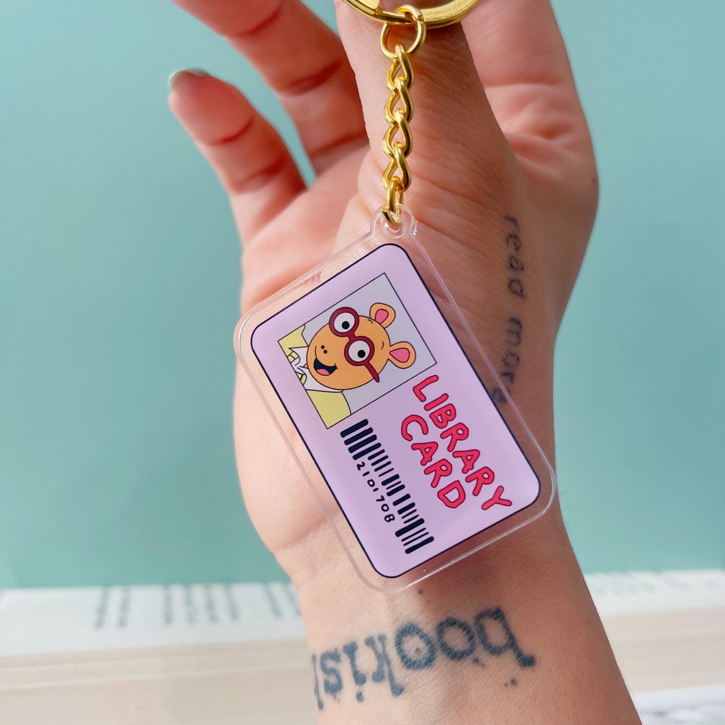 Library Card Keychain