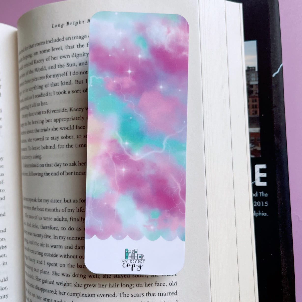 Pastel Skull Floral Bookmark