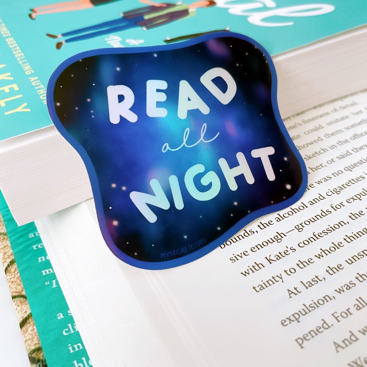 Read All Night Holographic Sticker
