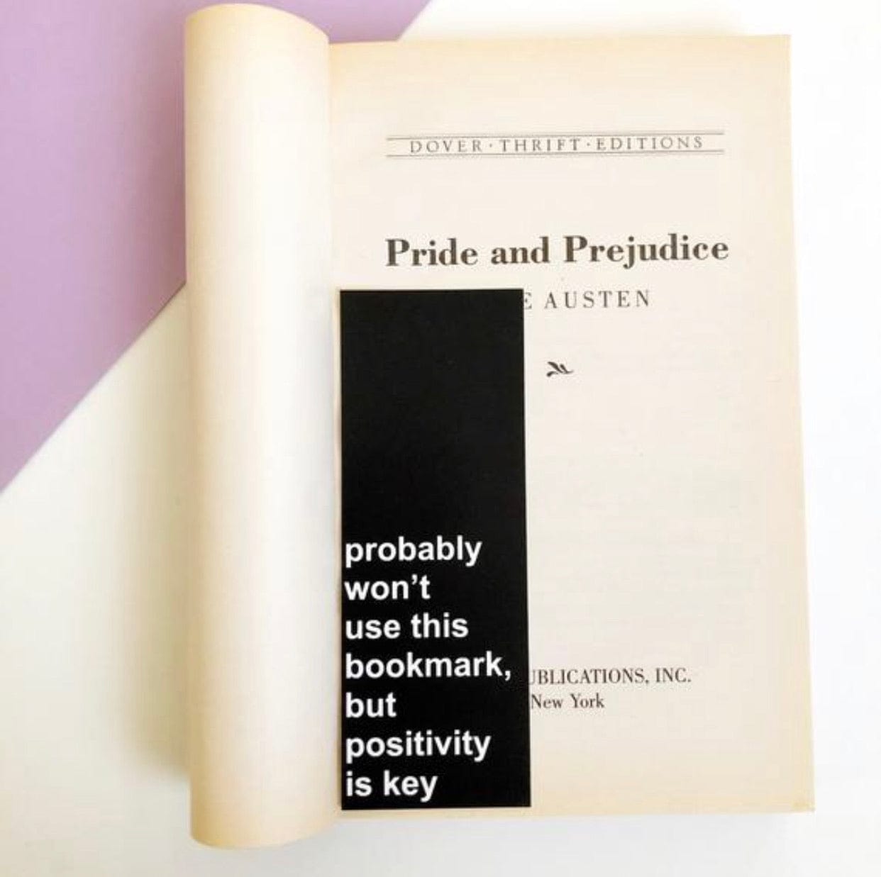 Positivity is Key Bookmark