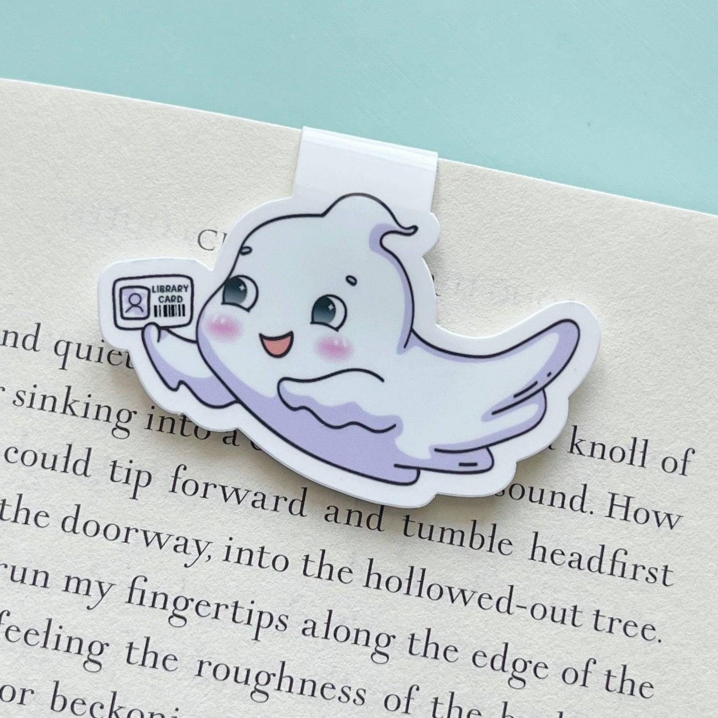Library Card Ghost Magnetic Bookmark