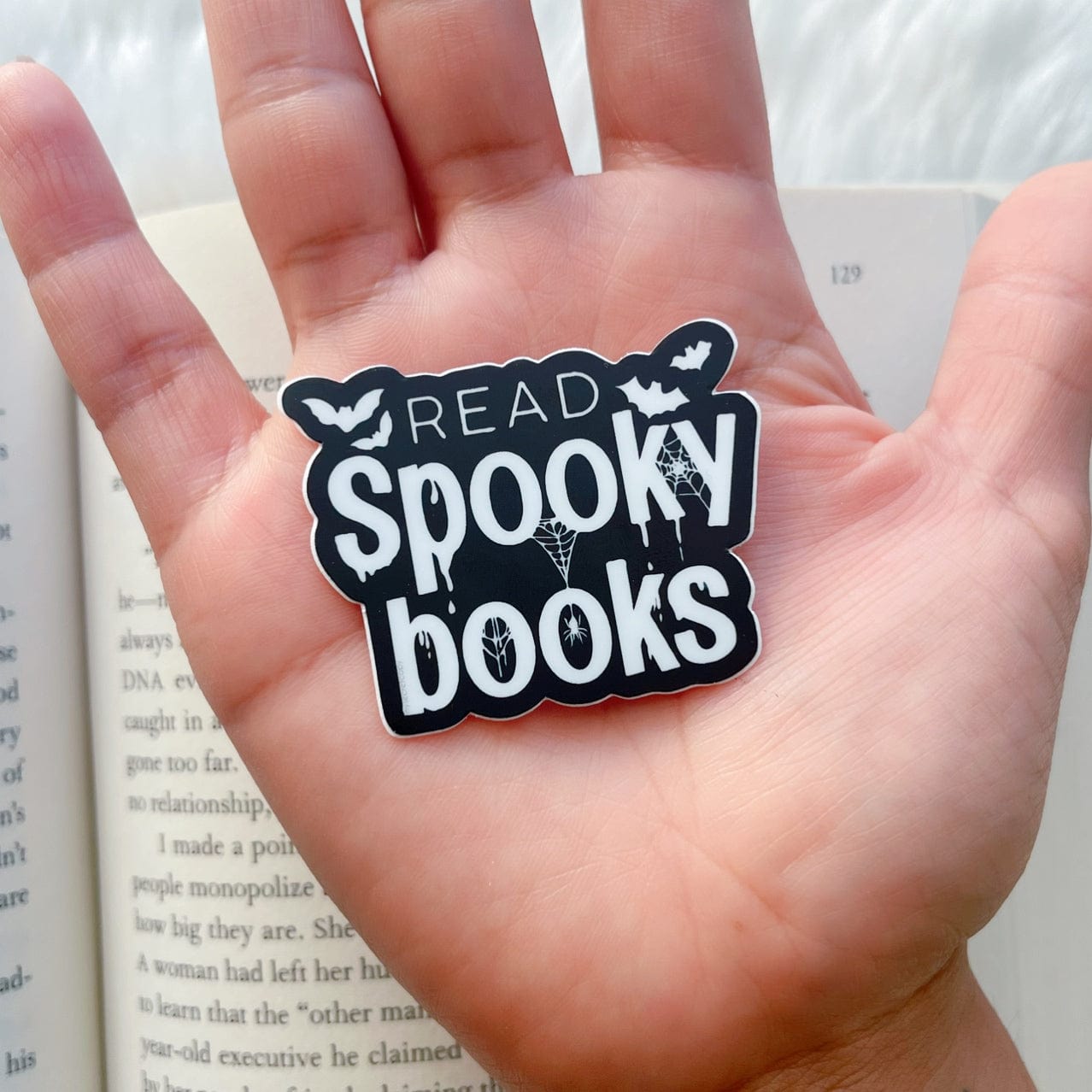 Mini Read Spooky Books Sticker
