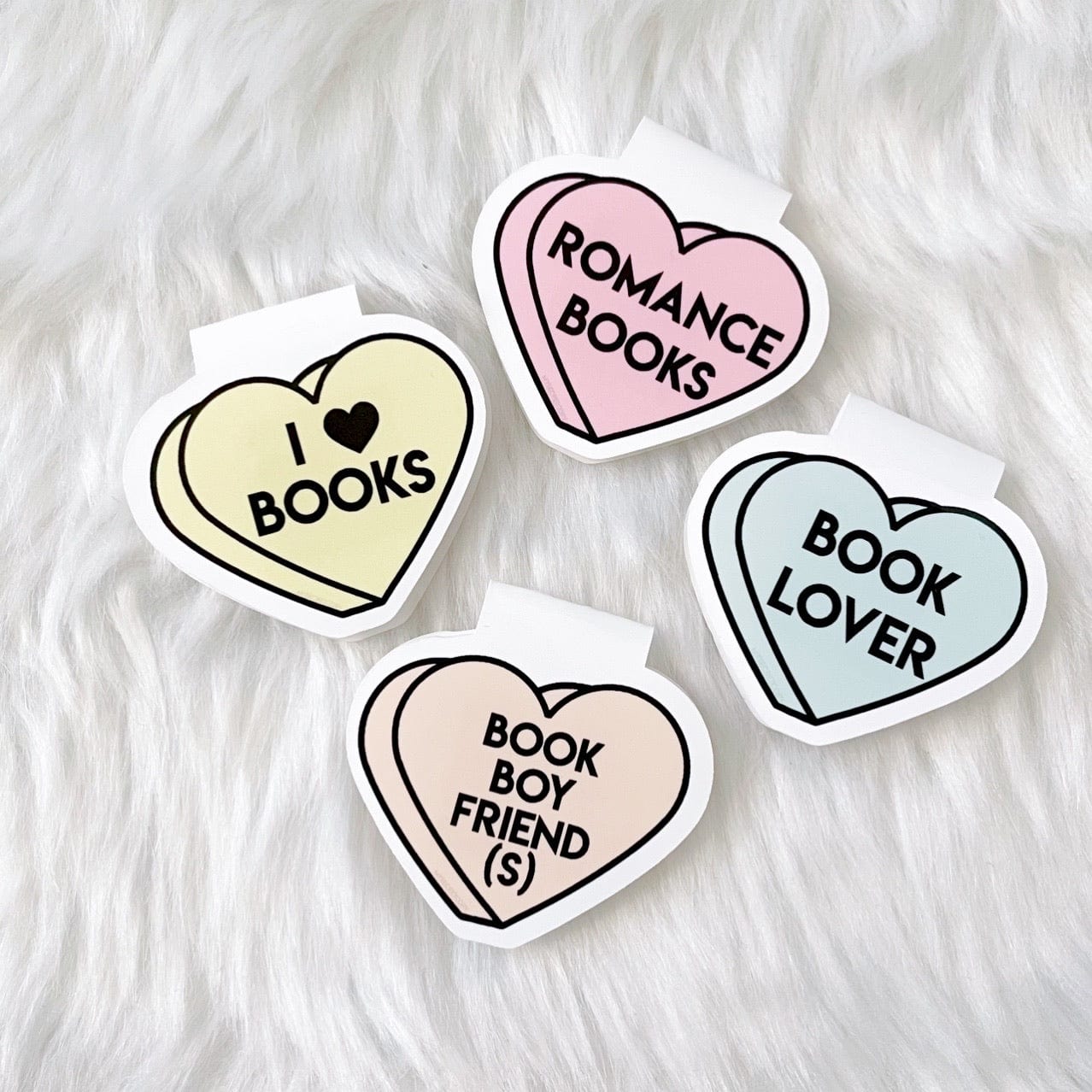 Conversation Hearts Magnetic Bookmarks