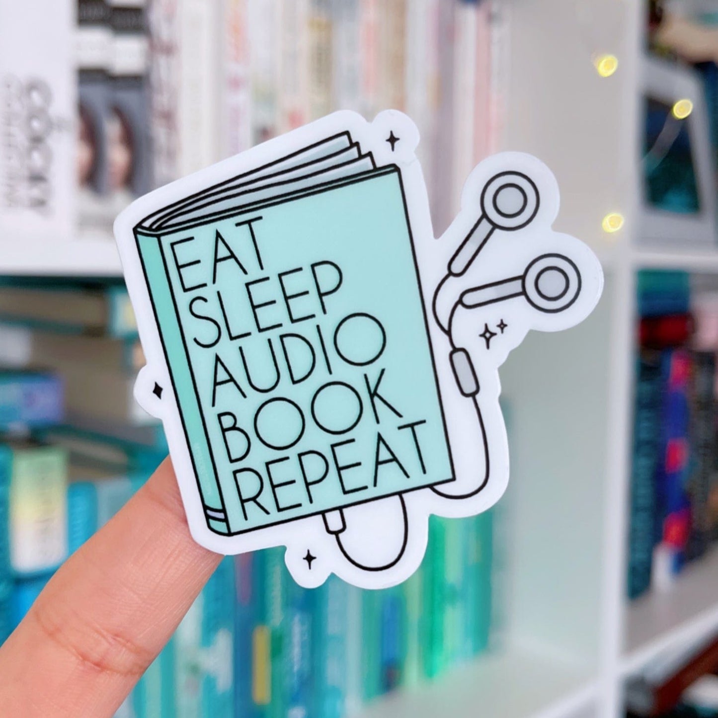 Eat Sleep Audiobook Repeat Sticker