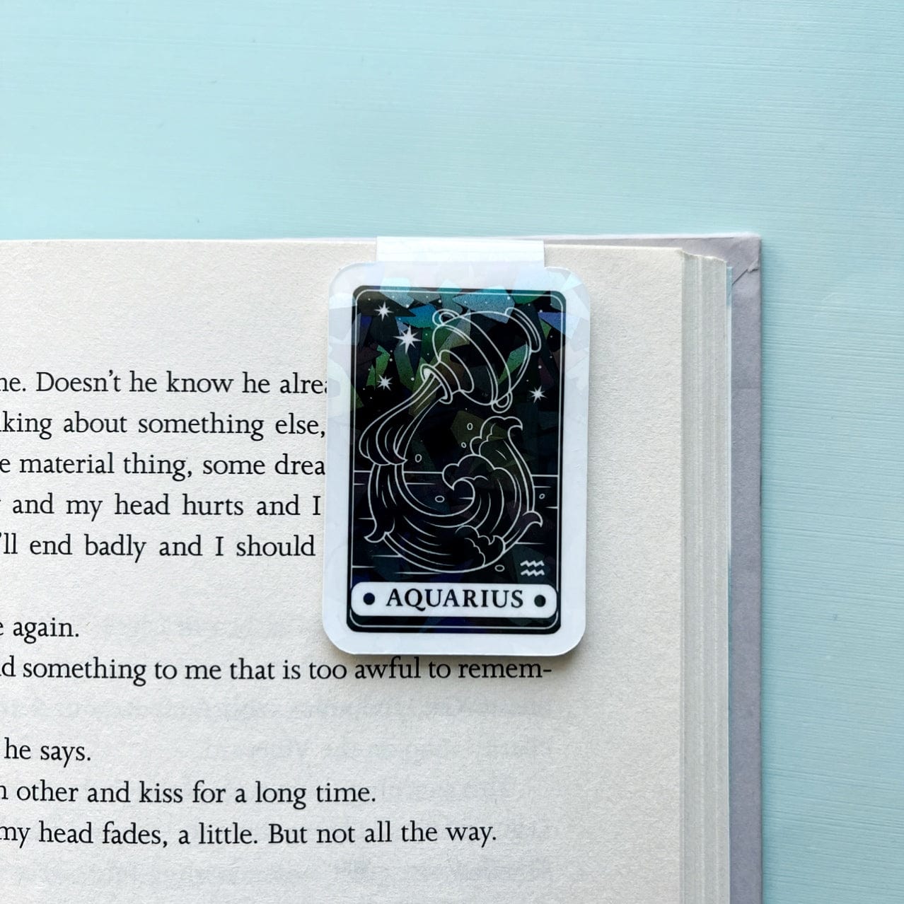 Aquarius Card Magnetic Bookmark