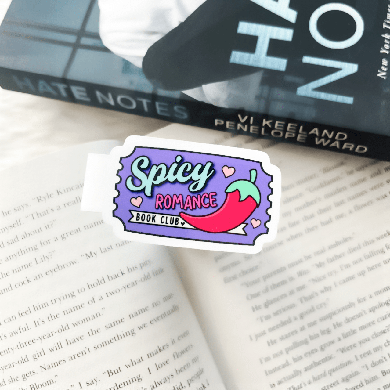 Spicy Romance Book Club Magnetic Bookmark