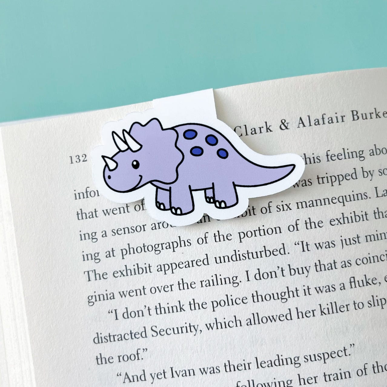 Triceratops Dinosaur Magnetic Bookmark