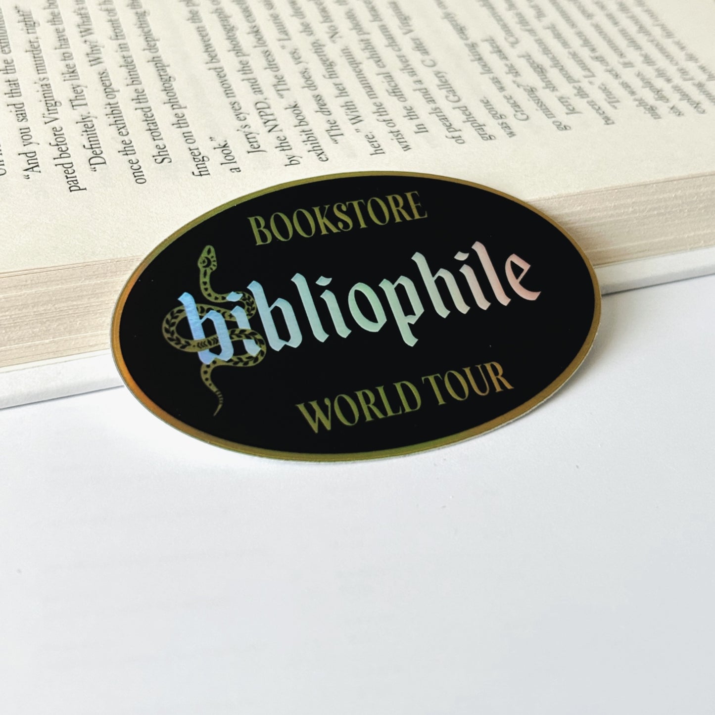 Bibliophile Bookstore World Holographic Sticker